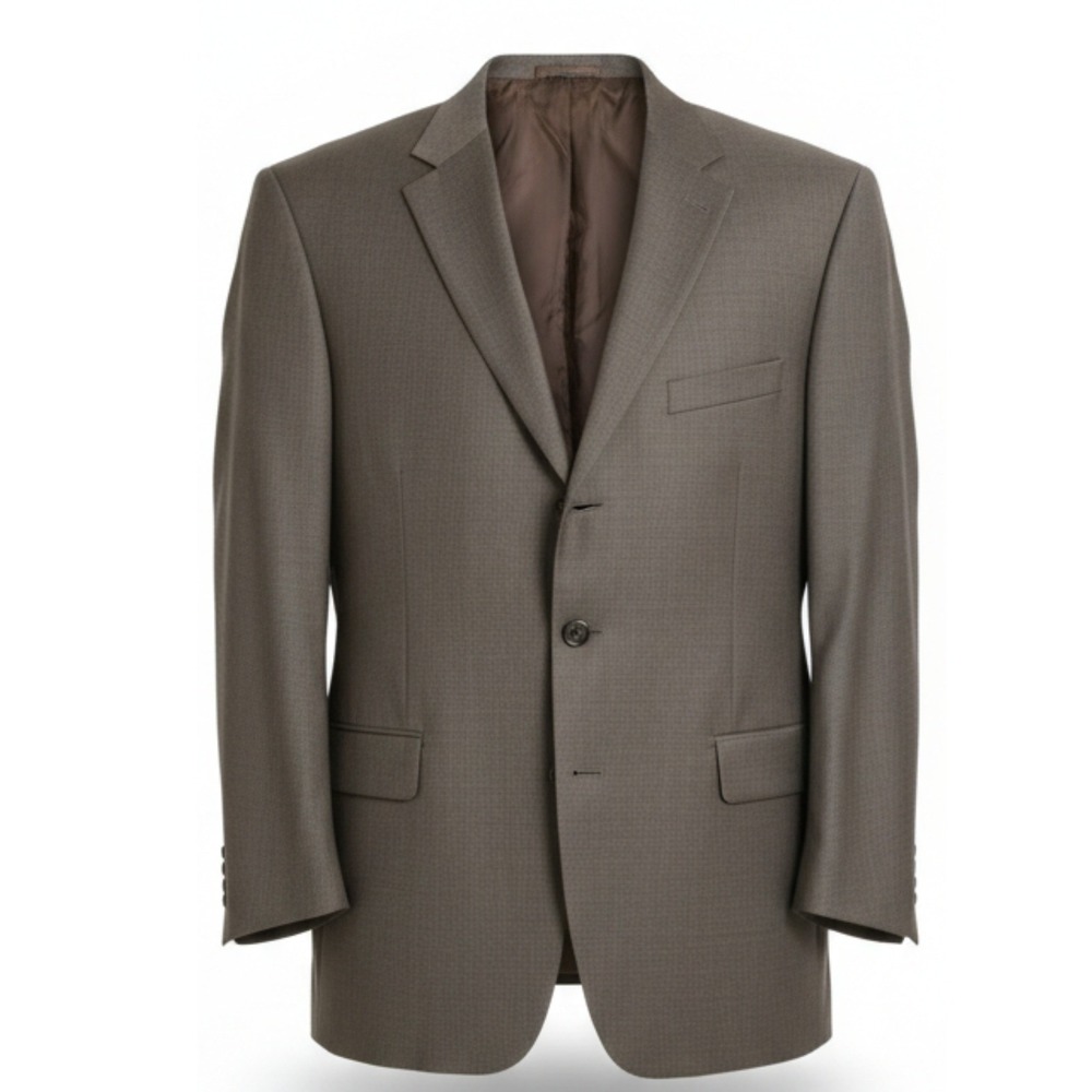 Stafford Wool Blazer 48L Mens Brown Business Casual Office Career Suit‎ Jacket